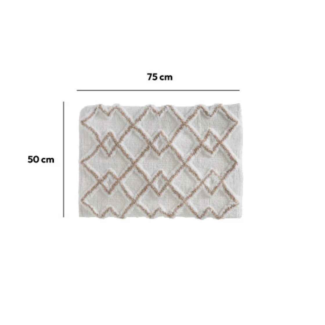 5five Tapis 50x75 cm, Gris et blanc