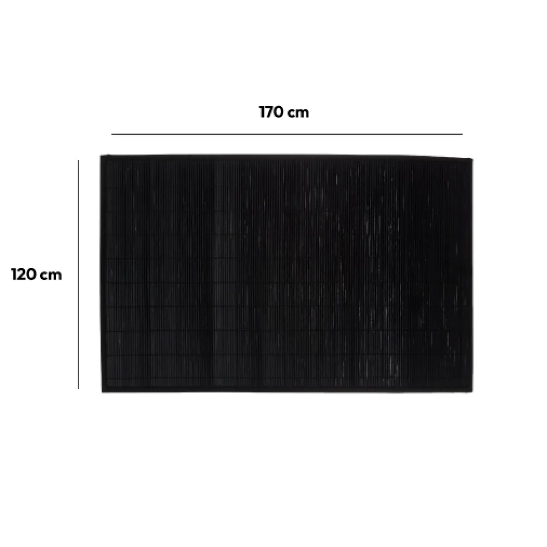 5five Tapis 120x70cm Bambou latté Noir