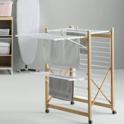 5five Étendoir à linge 4 roues 27m