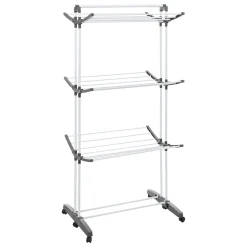 5five Étendoir à linge 4 roues 24m