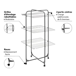 5five Étendoir à linge modulable tour 30m