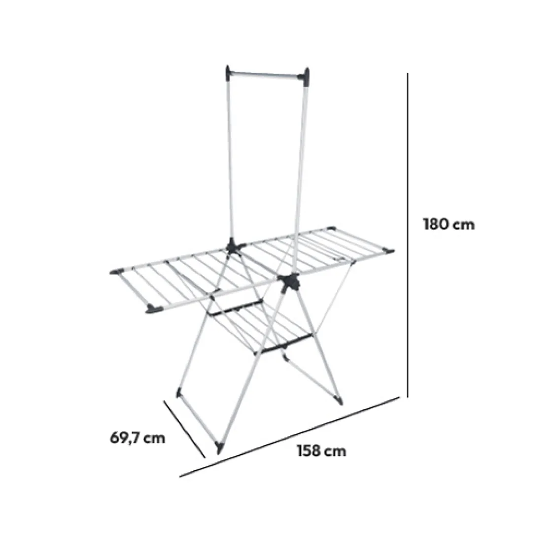5five Étendoir à linge pliant pont 16m