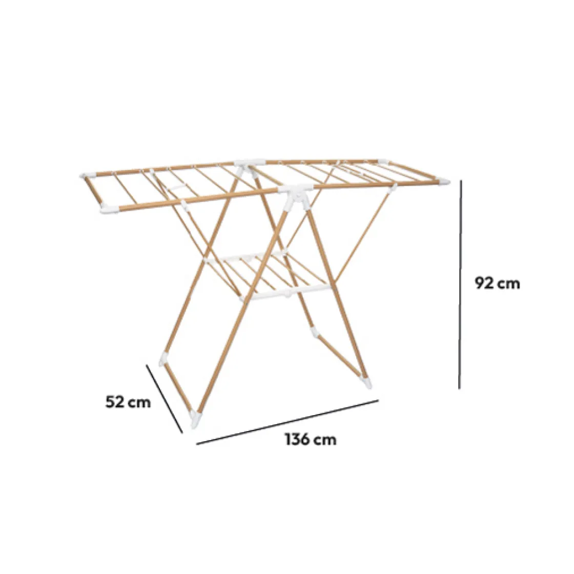 5five Étendoir à linge pliant pont 13m, Effet bois