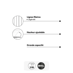 5five Étendoir à linge pliant pont 31m