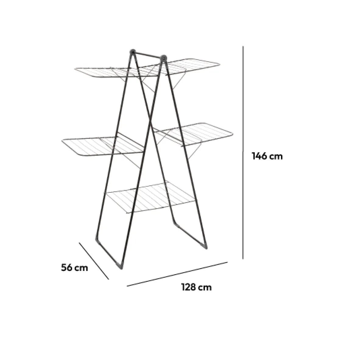 5five Étendoir à linge pliant pont 30m