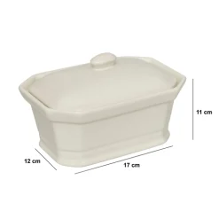 5five Terrine à foie gras céramique, Blanc