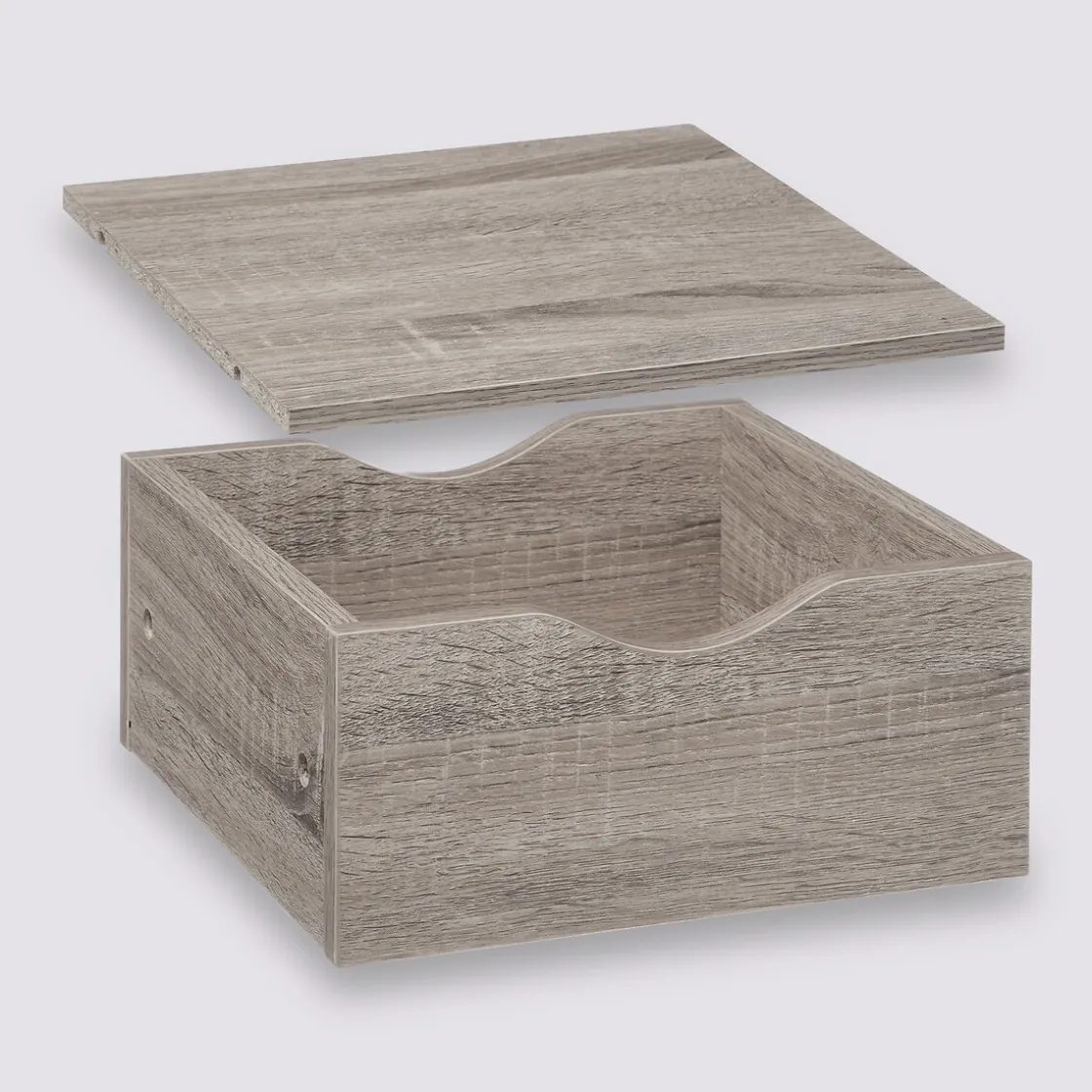 5five Tiroir et étagère 31cm, Effet chêne gris