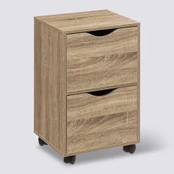 5five Tour 2 portes à roulettes, Effet bois