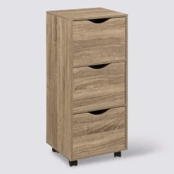 5five Tour 3 portes à roulettes, Effet bois