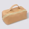 5five Trousse de toilette effet cuir, Beige