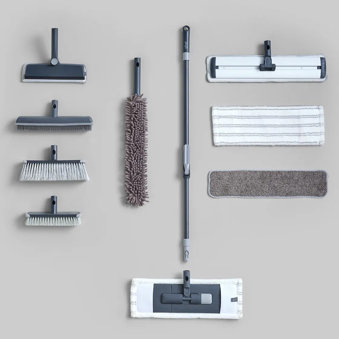 5five Tête de balai souple, Gris