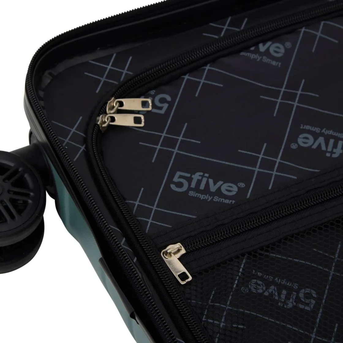 5five Valise 8 roues, 36x45 cm, Vert