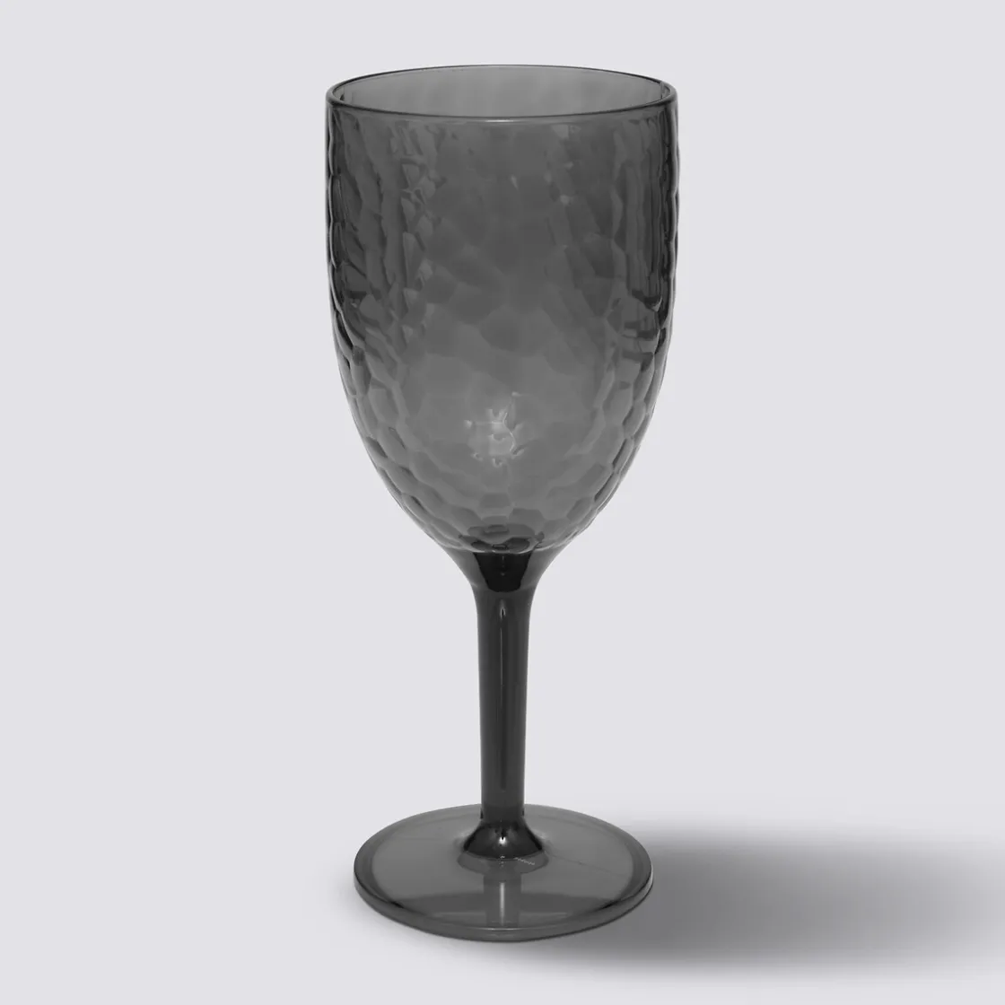 5five Verre à vin martelé, Gris charbon