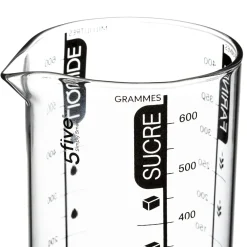 5five Verre doseur 0,6L - Noir, rouge