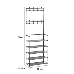 5five Vestiaire penderie 5 étagères, Acier