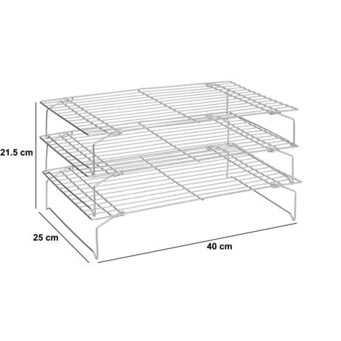 5five Volette à pâtisserie, 3 pièces, Argent