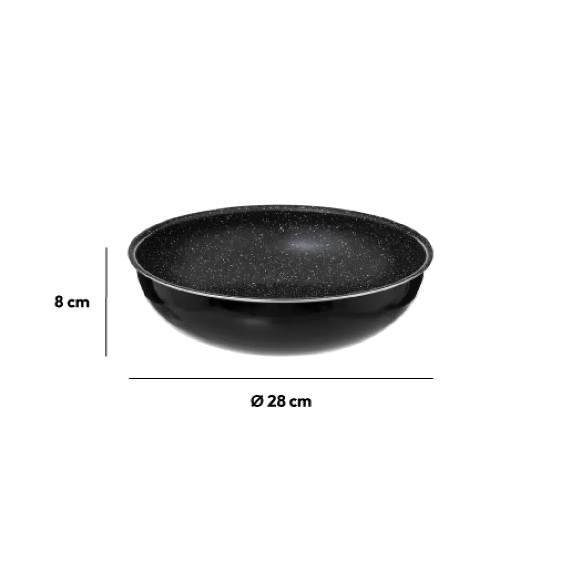 5five Wok aluminium pressé, 28 cm